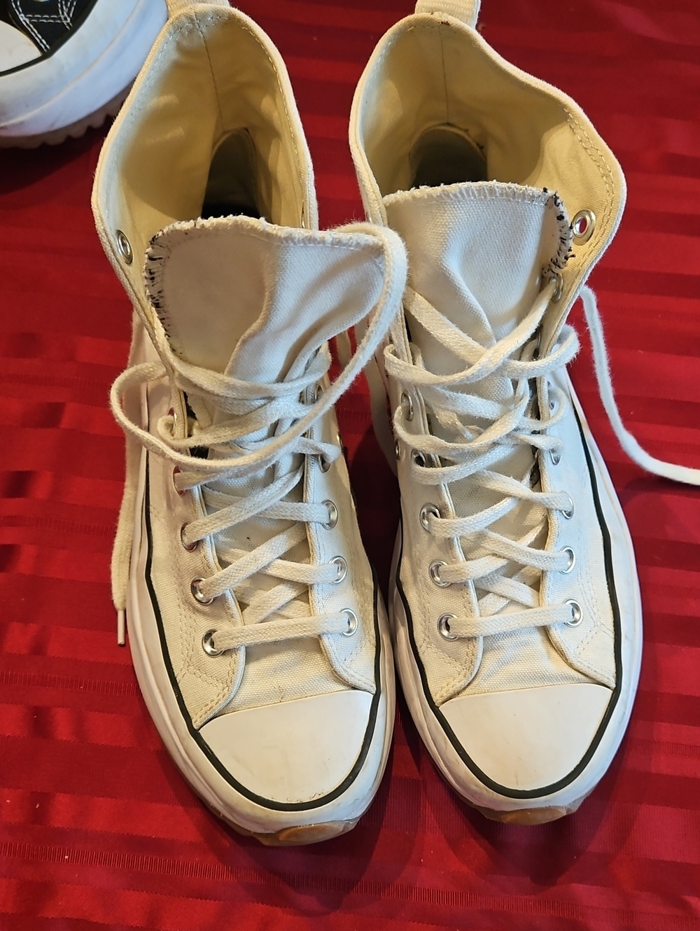 Classic High-Top Canvas Sneakers for Women in White
